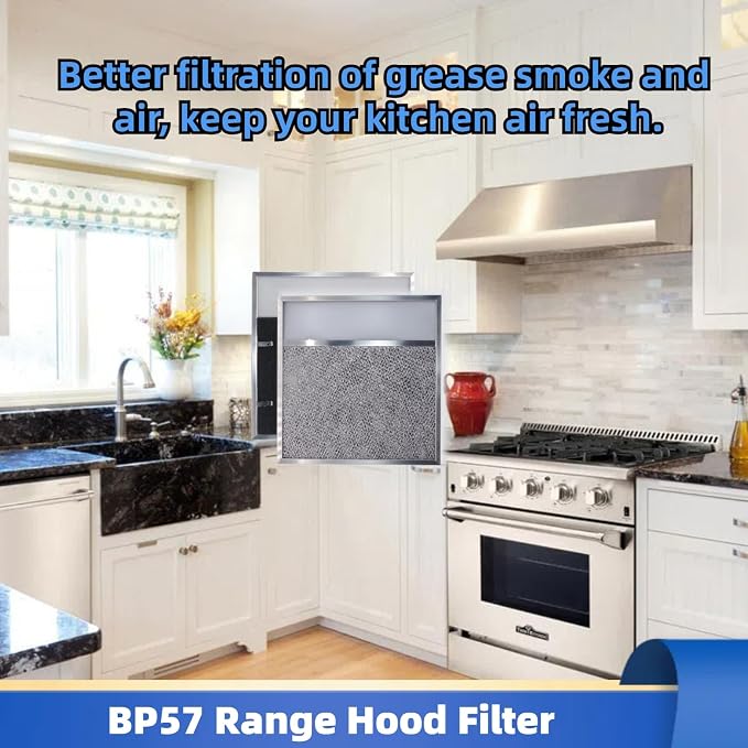 BP57 Range Hood Filter with Light Lens 11-3/8 x 11-3/4 In 1-Pack Stove Hood - Image 5