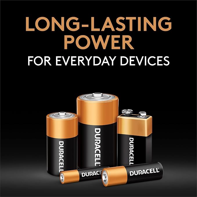 DURACELL Coppertop 9V Battery, Long-Lasting All-Purpose Alkaline 9V Batteries - Image 4