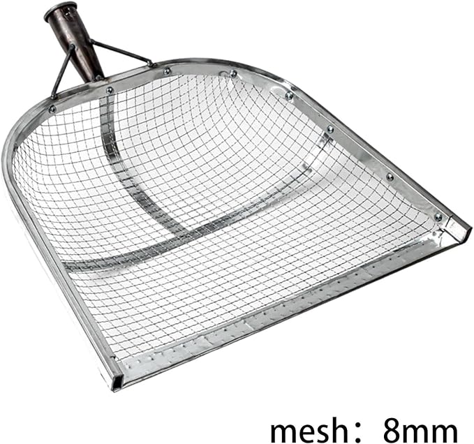 Leaking Soil Shovel Filter Stainless Steel Sieve 4mm/6mm/8mm/12mm Mesh Sifting - Image 6