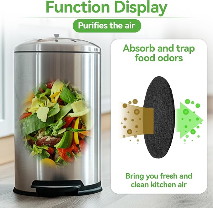 10PCS Compost Bin Charcoal Filters- 6.7inch Activated Carbon Filters，Round - Image 4