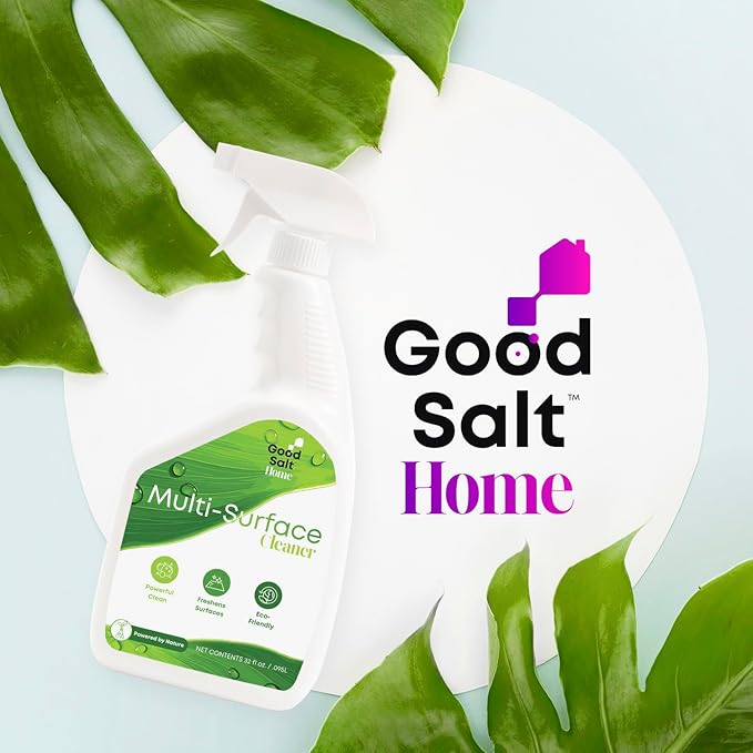 Good Salt Home Multi-Surface Cleaner Spray, Probiotic All Purpose Cleaner, Made in the USA, 32 Ounce Bottle, 2-Pack
