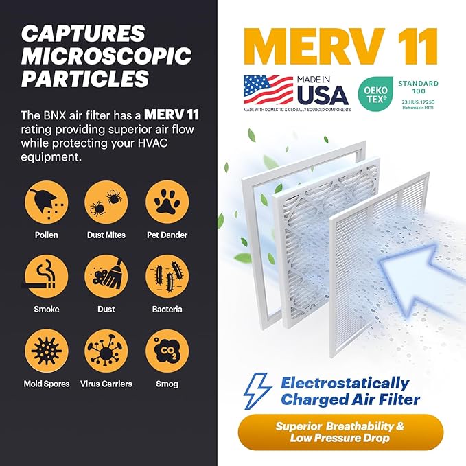 BNX TruFilter 24x30x1 Air Filter MERV 11 - Image 3