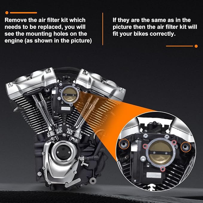 High Flow Air Cleaner Intake Filter Kit Air Filters Cover - Image 6