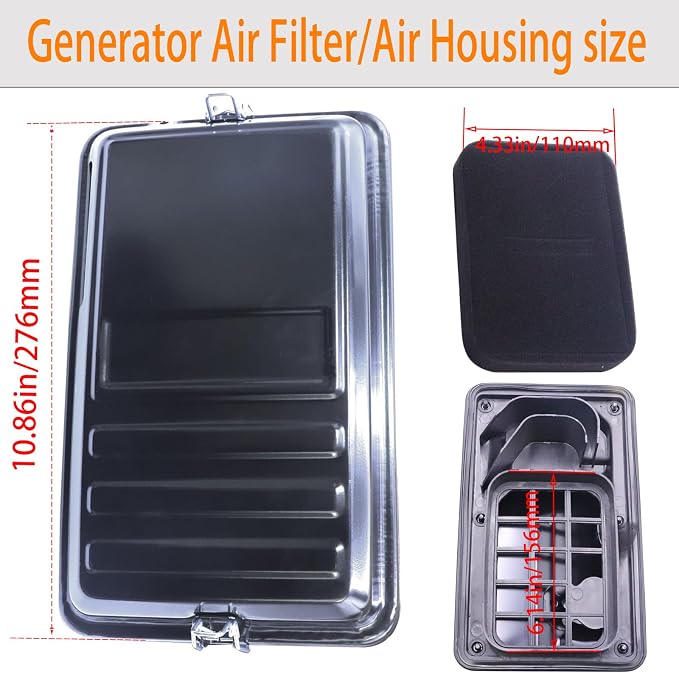 5500 6000 Watt Generator Air Filter Housing Box/Cover Assembly - Image 2