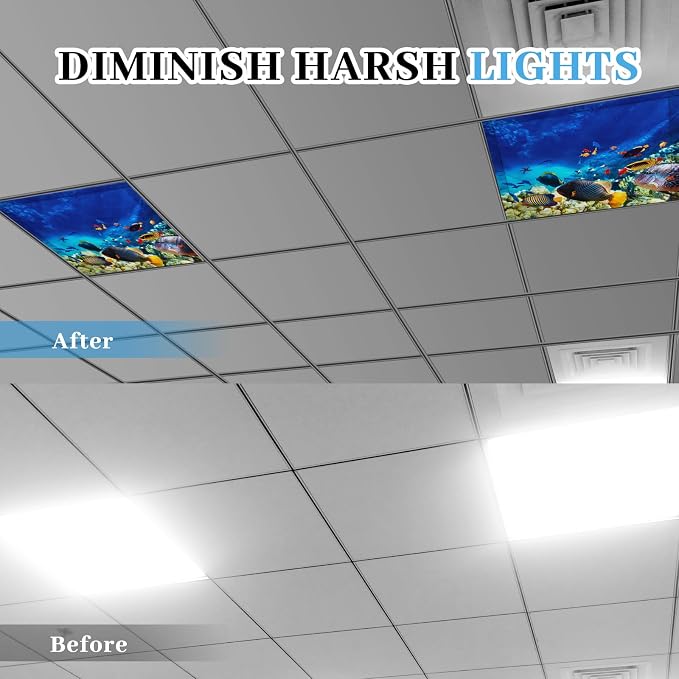 VIHOSE 4 Pcs 2 x 2 Feet Fluorescent Light Covers - Image 3