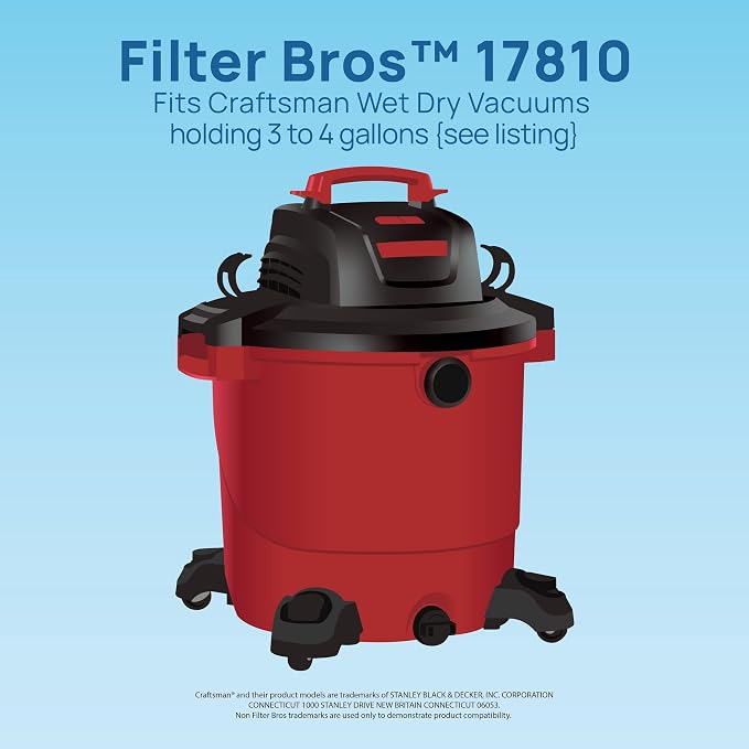 Filter Bros 17810 Large Debris Replacement Fits Craftsman Shop Vacuums 3-4 Gal - Image 3