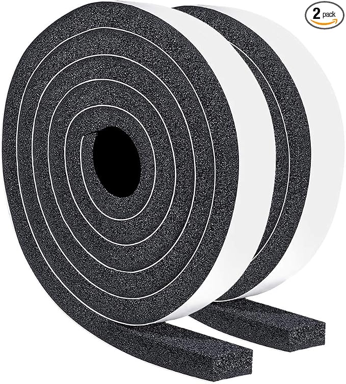 TORRAMI Maximum Compression Foam Weather Stripping 1 inch W X 1/2 inch T by TORRAMI