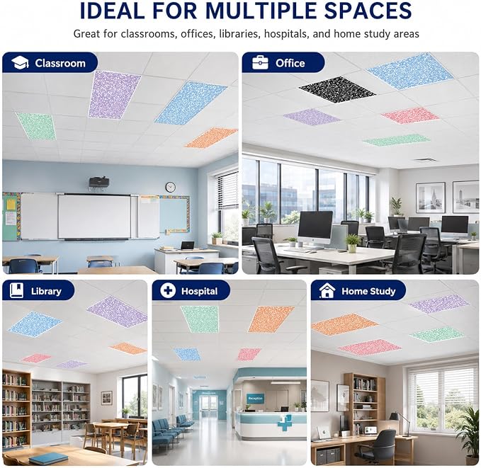 6 Pcs Composition Fluorescent Light Covers - Image 6