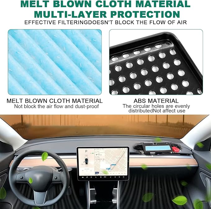 2PCS Air Intake Grille Cover + Air Intake HEPA Filter Compatible - Image 5