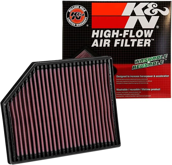 K&N High-Flow Original Lifetime Engine Air Filter: Increase Power: Premium by KNEngineeringInc