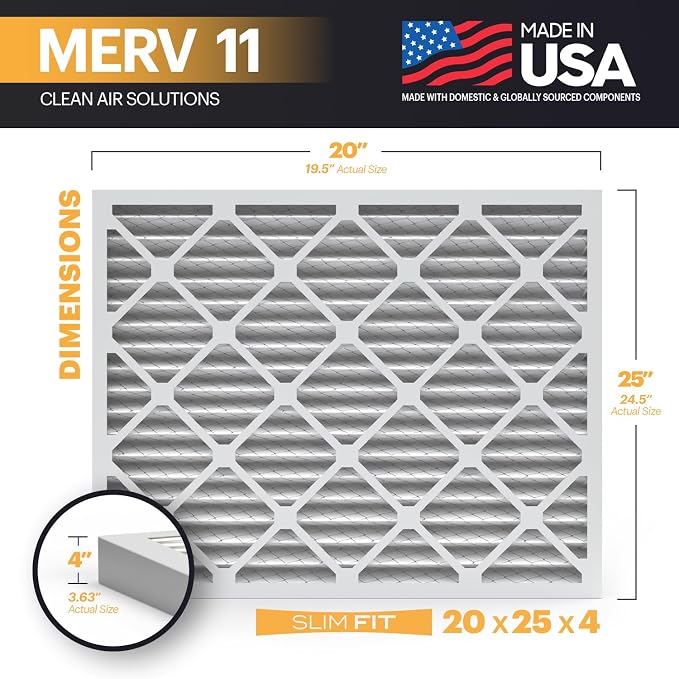 BNX TruFilter 20x25x4 MERV 11 Air Filter 2-Pack - Image 2