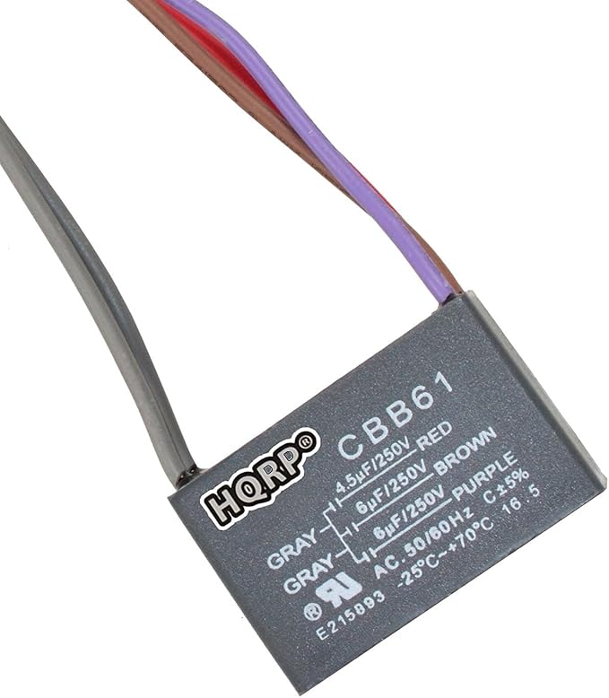 HQRP Capacitor Compatible with Harbor Breeze Ceiling Fan CBB61 4.5uf+6uf+6uf by HQRP