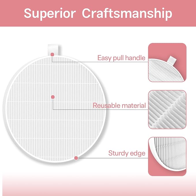 6 Pack HPro Nail Dust Collector Replacement Filters, Compatible - Image 6