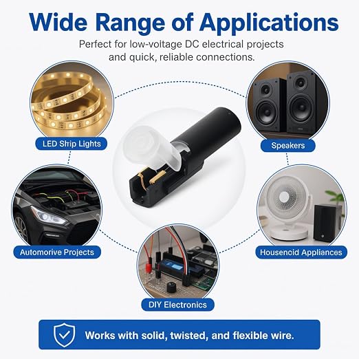 20Pcs Single Wire Plug in Connector, 1-Pin Universal Quick Splice Terminals - Image 7