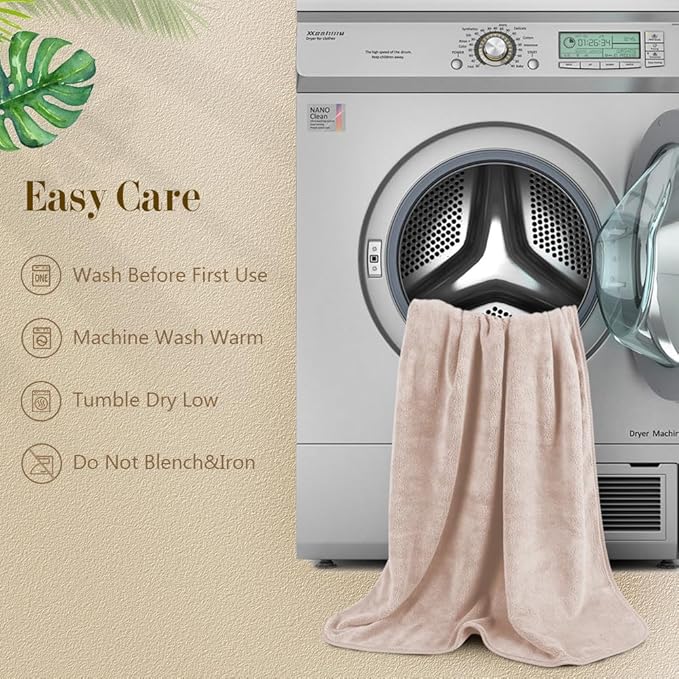 Orighty Microfiber Bath Towels Pack of 2(27'' x 54'') - Soft Feel, Highly Absorbent, Quick Drying for Body, Sport, Yoga, SPA, Fitness - Brown