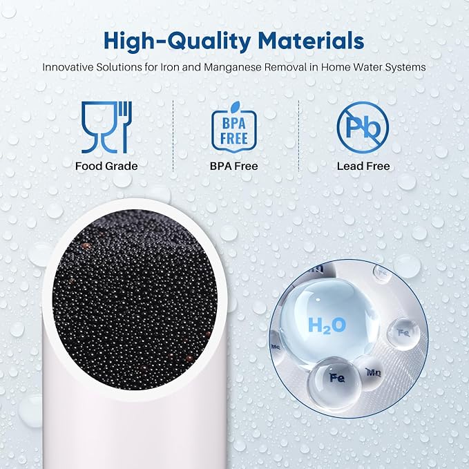 PUREPLUS 10" x 4.5" RFN10BB-SZ Whole House Iron & Manganese Reduce Water Filter - Image 5