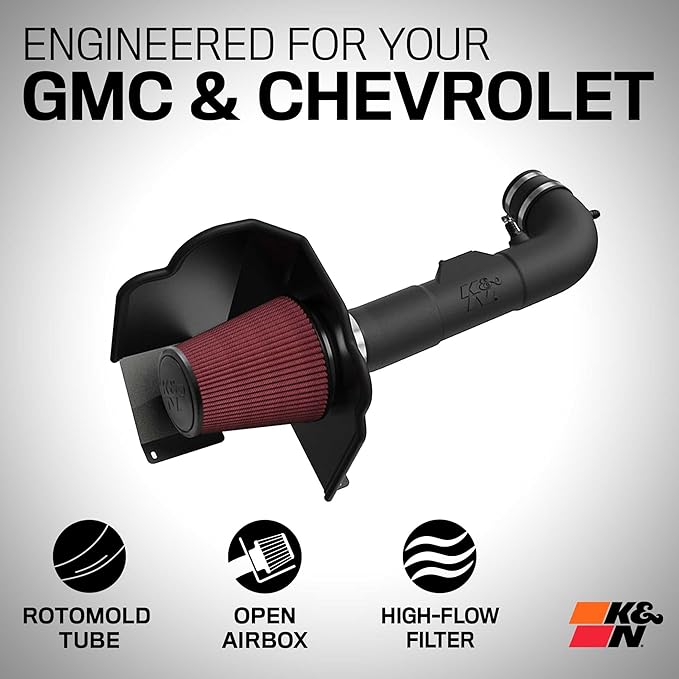 K&N Cold Air Intake System: High-Flow Air Filter, Increase Performance & - Image 2