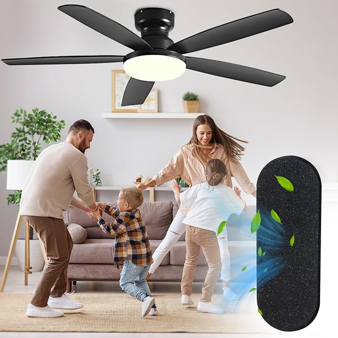 12 Pack Ceiling Fan Filters for Blades, Activated Coconut Shell Carbon Ceiling - Image 6