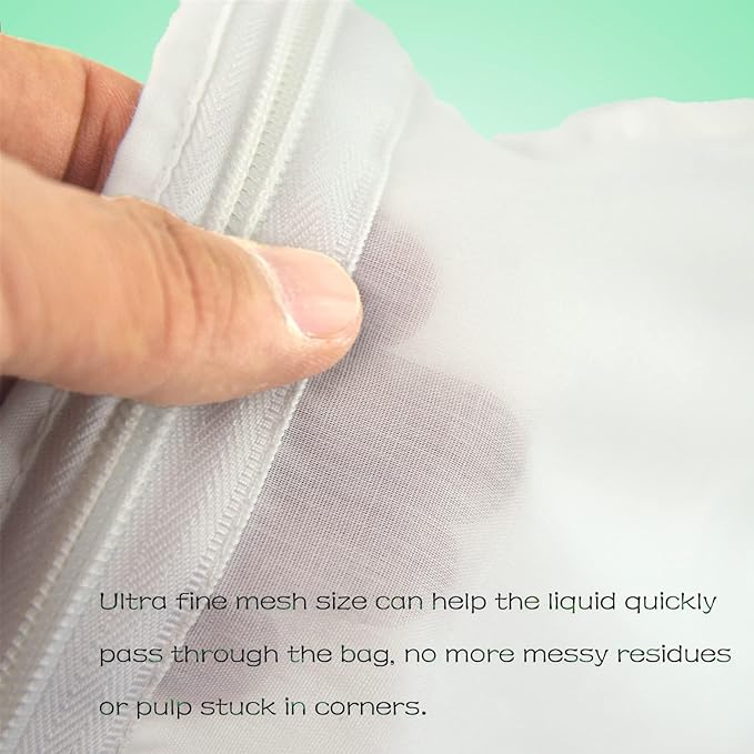 WMKGG Ultra Fine Mesh Strainer Bags, Reusable Mesh Filter Bags - Image 3