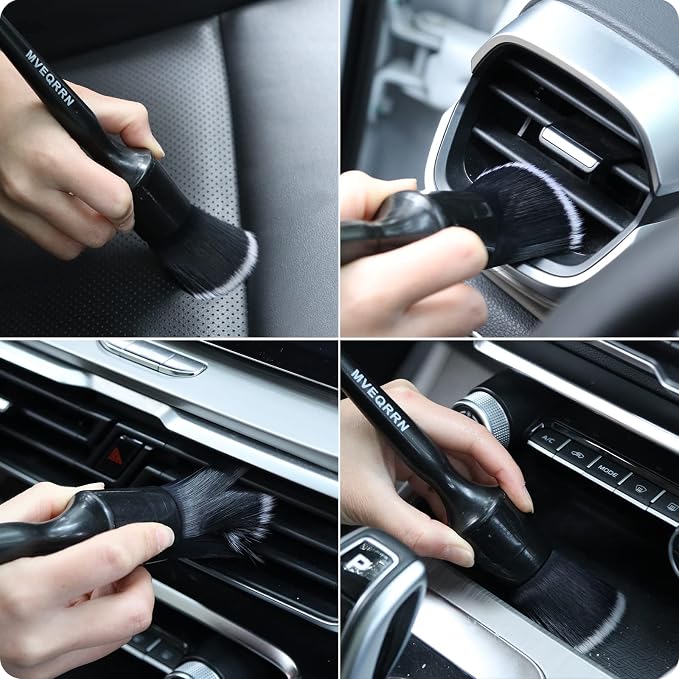 3pcs Car Detailing Brush Set-1pcs Boars Hair Car Detailing Brushes, Leather - Image 5