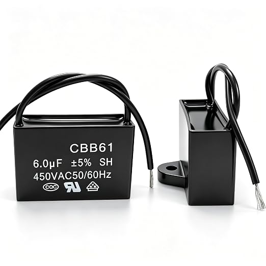 Twidec/2Pcs CBB61 Ceiling Fan Capacitor 450V AC 50/60Hz Run Capacitor 2-Wire - Image 2