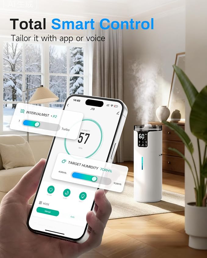 Lacidoll 16L Smart Humidifier large room, Whole house Humidifier - Image 4