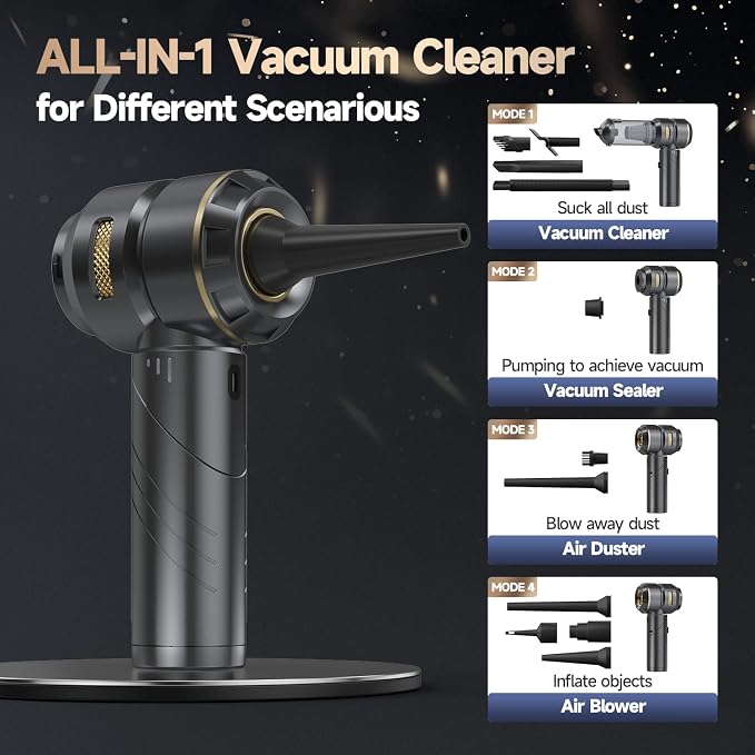 Car Vacuum Portable Cordless, Foldable Handheld Vacuum - Image 3
