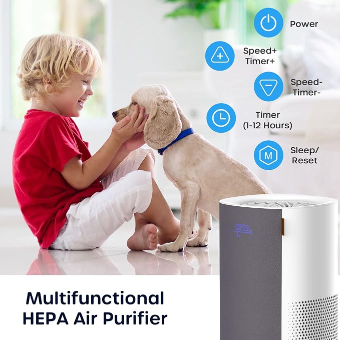 ECOWELL Air Purifiers for Bedroom, H13 HEPA Air Purifiers for Home Office - Image 4