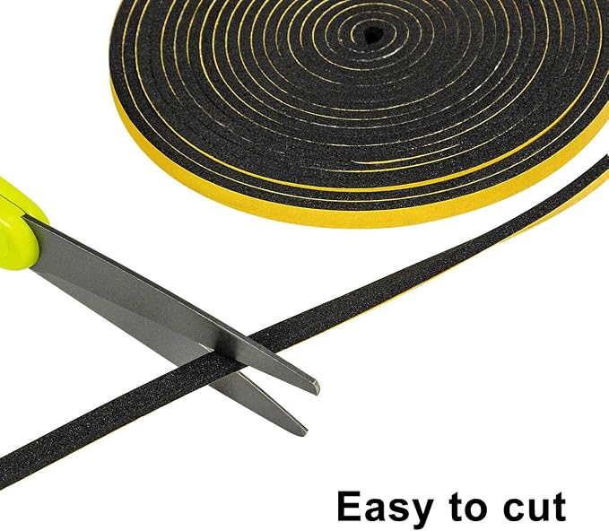 TORRAMI Adhesive Foam Tape 1/4" W X 1/8" T, Closed Cell Foam Weather Strip Seal - Image 5