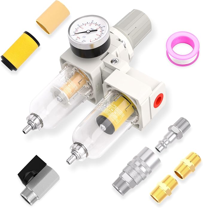 1/4" NPT Air Drying System, Double Air Filters by MEANLINMEASURE