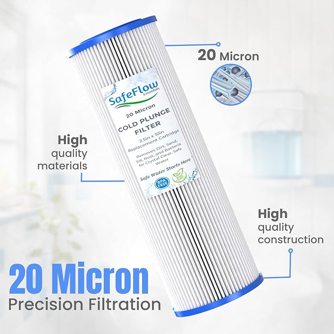 10in Ice Bath Chiller Filters 20 Micron 10" x 2.5" Water Filter Replacement - Image 3