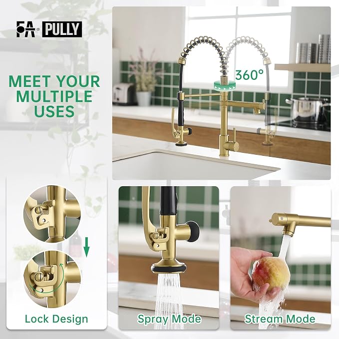 Brushed Gold Kitchen Faucet - Image 2