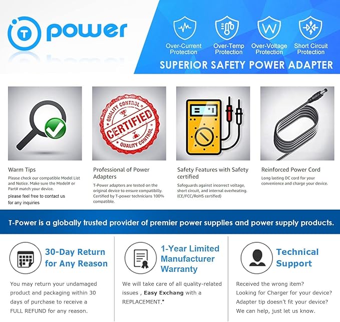 T POWER 16.8V Charger for Varon NT-01 NT-02 NT-03 NT-05 NT03 NT05 VL01 VL02 - Image 6