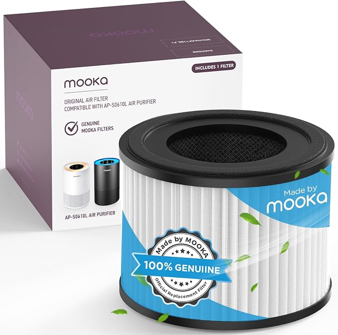 MOOKA AP-S0610L Air Purifier Filter, 3-in-1 True HEPA Filter, High-Efficiency by MOOKA