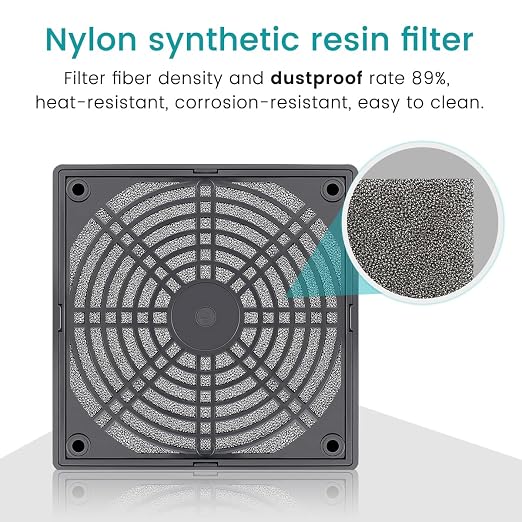 Wathai 4 Pack 90mm Fan Filters for PC Case Fan Dust Filter Cover Computer Mess - Image 4