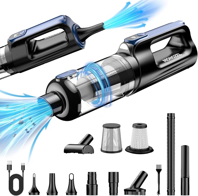 Car Vacuum Portable Cordless, 18000Pa 2 in 1 Vacuum Cleaner&Air Duster by MONOZEL