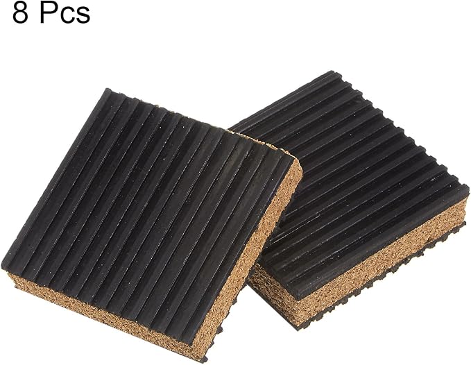 HARFINGTON 8pcs Rubber Anti Vibration Pads 3" x 3" x 7/8" Isolation Vibration - Image 3