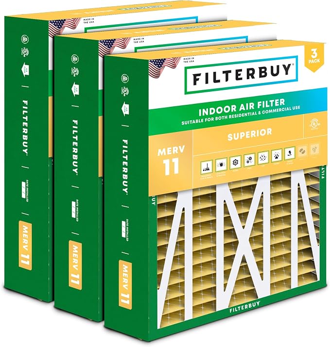 Filterbuy 20x23x5 Air Filter MERV 11 Superior Pet & Allergy Defense, Pleated by Filterbuy