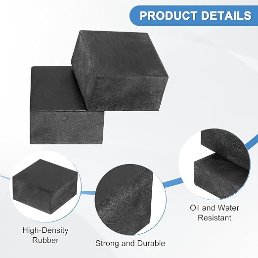 M METERXITY 4-Pack Rubber Anti Vibration Pads 2" Non-Slip Square Vibration - Image 2