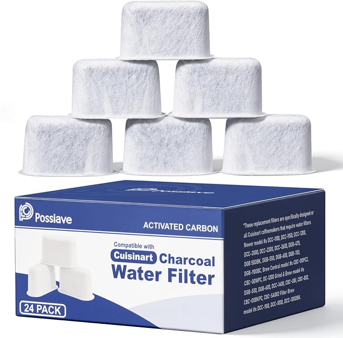 Possiave Replacement Charcoal Water Filters -Removes Chlorine, and others by Possiave