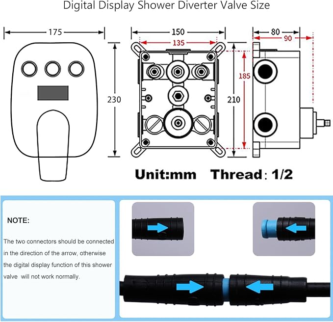 12Inch Brushed Gold Ceiling Shower System & 8Inch Wall-Mount Shower Faucet Set, 2 in 1 Handheld with Adjustable Slide Bar Included Temperature Display Valve and Trim Kit Can Work At Once