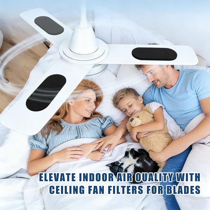 5 Pack Ceiling Fan Air Purifier Pads, Barnacle Activated Carbon Fan Filters - Image 7