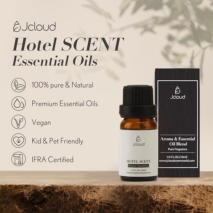 JCLOUD Sophisticated Allure Essential Oil - Inspired by Hilton Hotel Scent | Pure Aromatherapy Diffuser Oil with Jasmine and Cinnamon, Home Luxury Scents - 10mL
