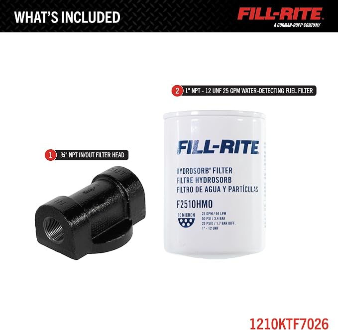 Fill-Rite 1210KTF7026 10 Micron Hydrosorb® Fuel Filter Kit - Image 3