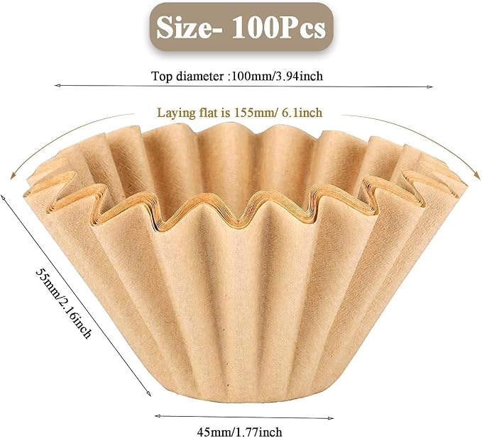 1-2 Cup Brown Coffee Filters, Small Coffee Maker, Single Serve Coffee Pot - Image 2