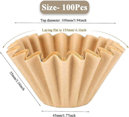 1-2 Cup Brown Coffee Filters, Small Coffee Maker, Single Serve Coffee Pot - Image 2