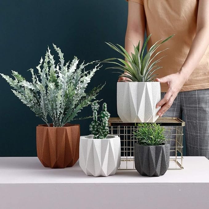Outdoor Succulent Plantpot Cactus Plant Container Cement Flowerpot Container - Image 5