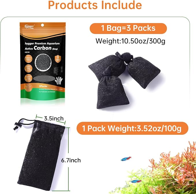 hygger Aquarium Activated Carbon, Premium Natural Coconut Shell Activated - Image 5
