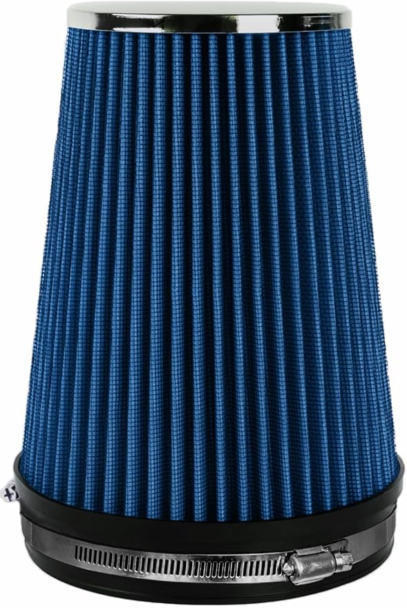 6" Inlet Cold Air Intake Filter Cone Replacement Performance Washable Clamp-On by MUGERACING