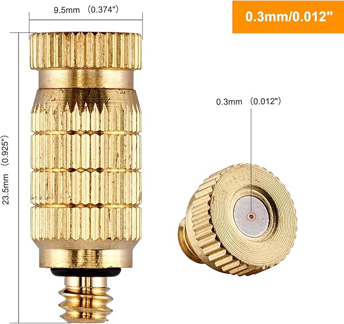 20pcs High Pressure Atomizer Nozzle Brass Misting Nozzles - Image 2